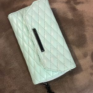 Rebecca Minkoff Mint Leather Wristlet